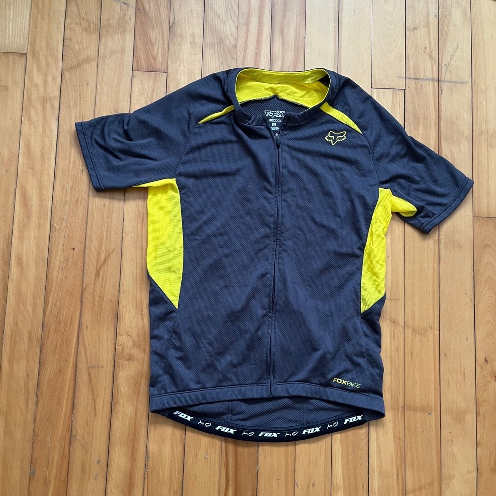 Fox Racing Bike Cycling Jersey Short Sleeve Full Zip Air Cool Men's Size M